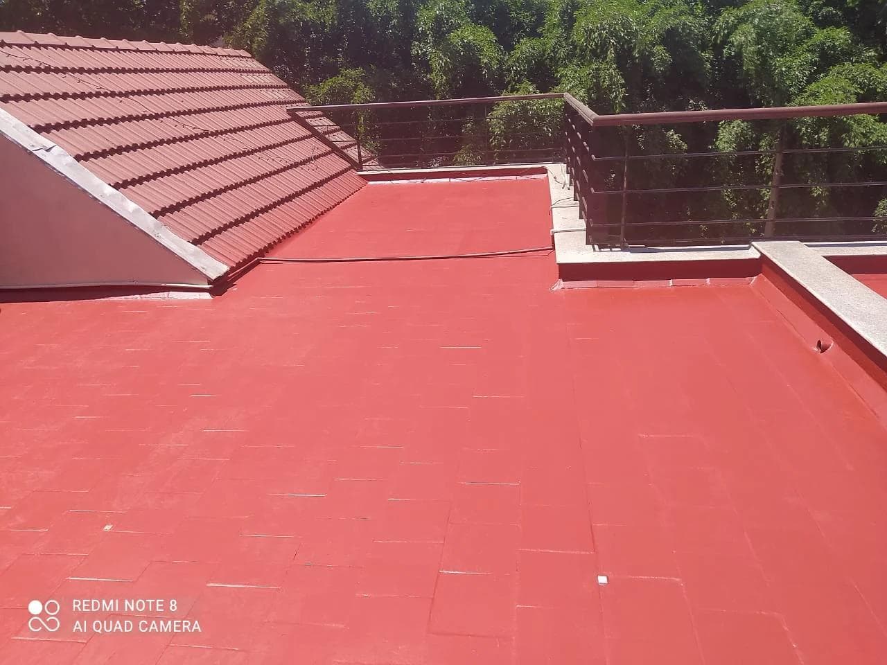 Terrace heat reflective white coating